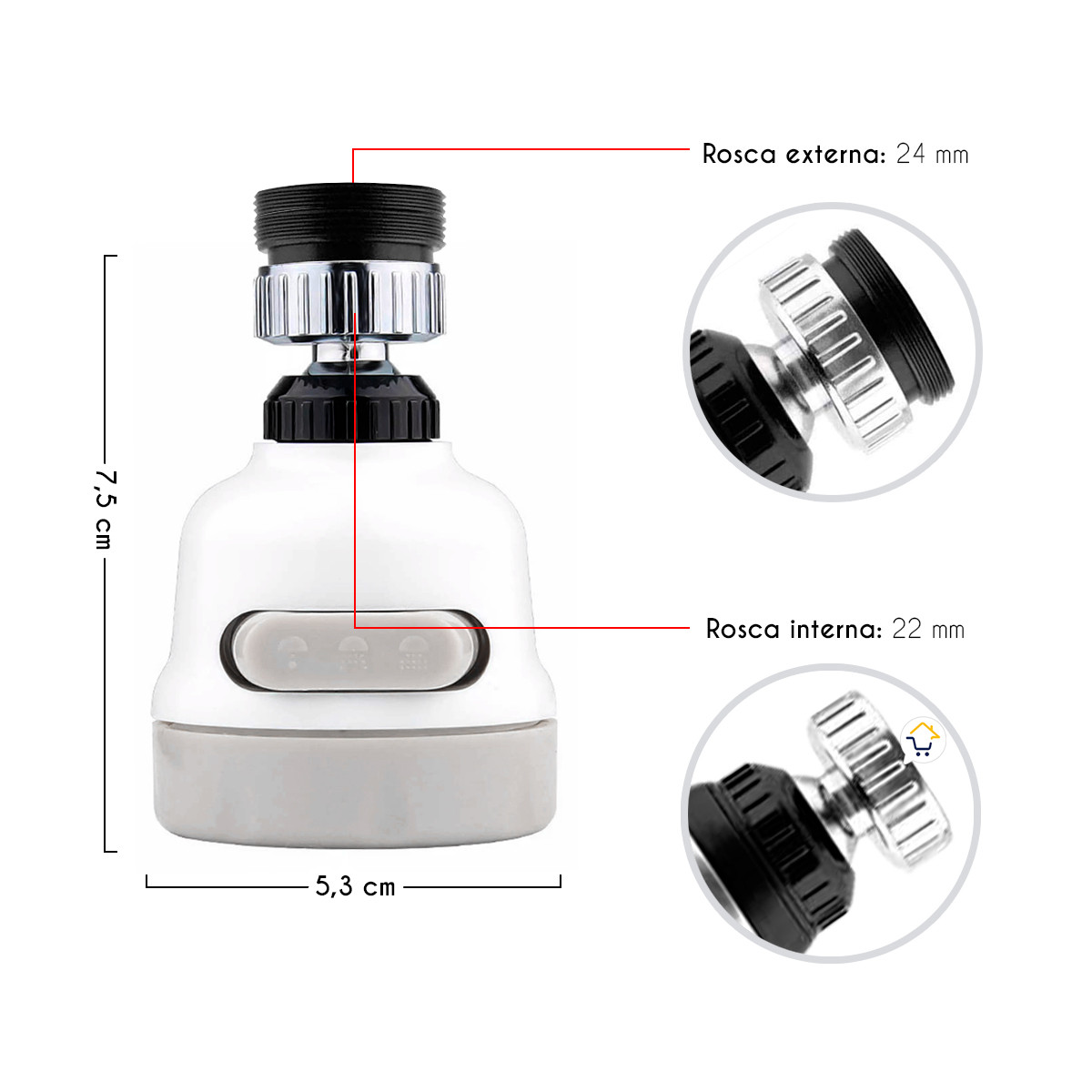 Miniatura 2 de Ahorrador Agua Para Grifo Llave JP683